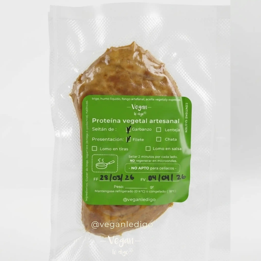 Filete Seitán de Garbanzo | Proteína Vegetal Versátil y Lista para Usar