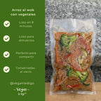 Arroz al Wok con Vegetales Salteados 450g | Comida Vegana Lista para Servir