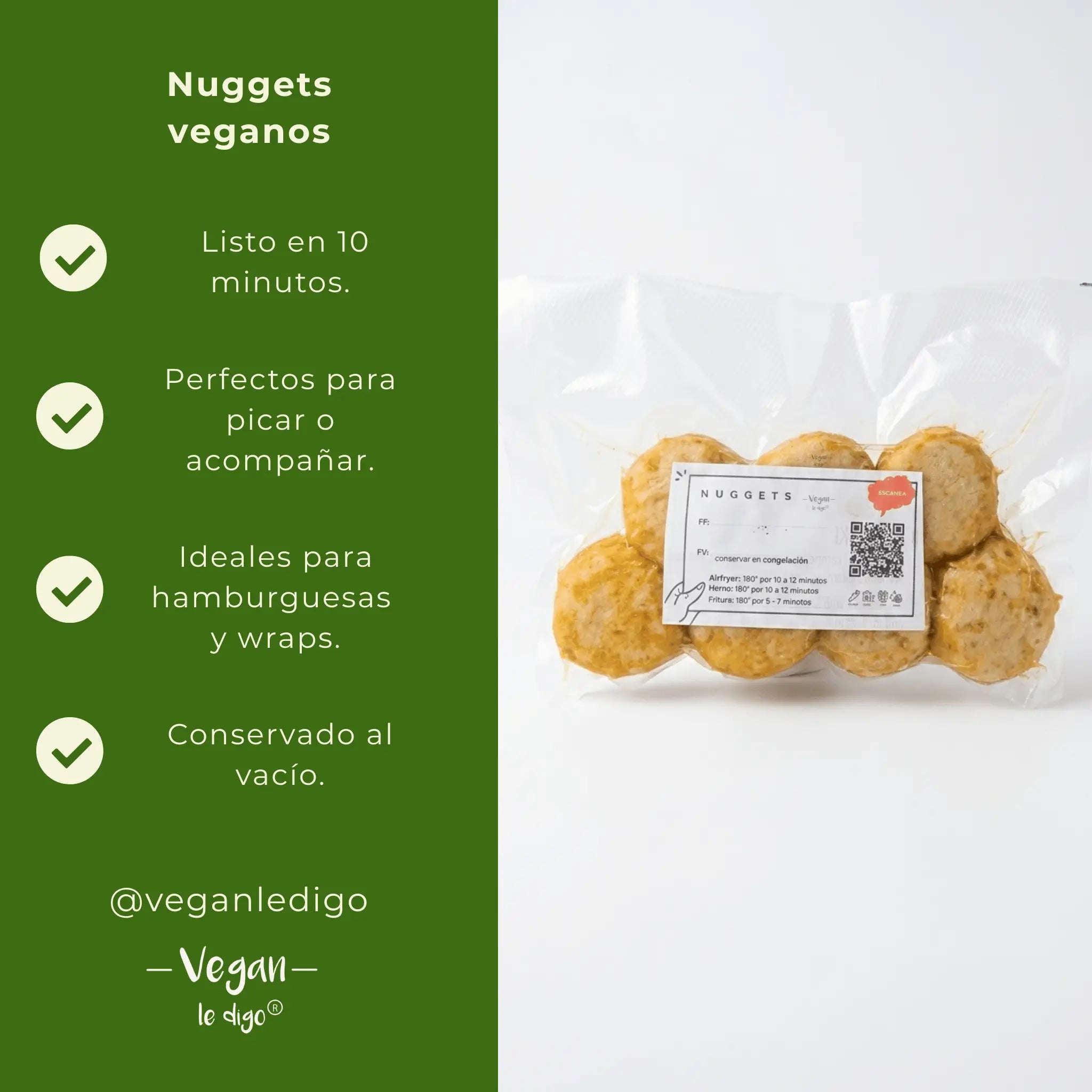 Nuggets Veganos Crujientes | Snack Vegetal para Airfryer
