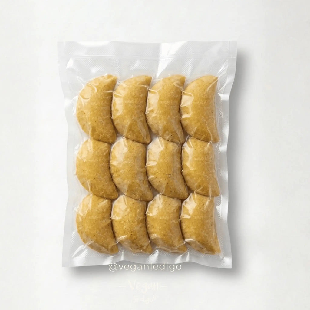 12 Empanadas de Maíz Rellenas de Soya | Antojo Vegano y Listo para Servir