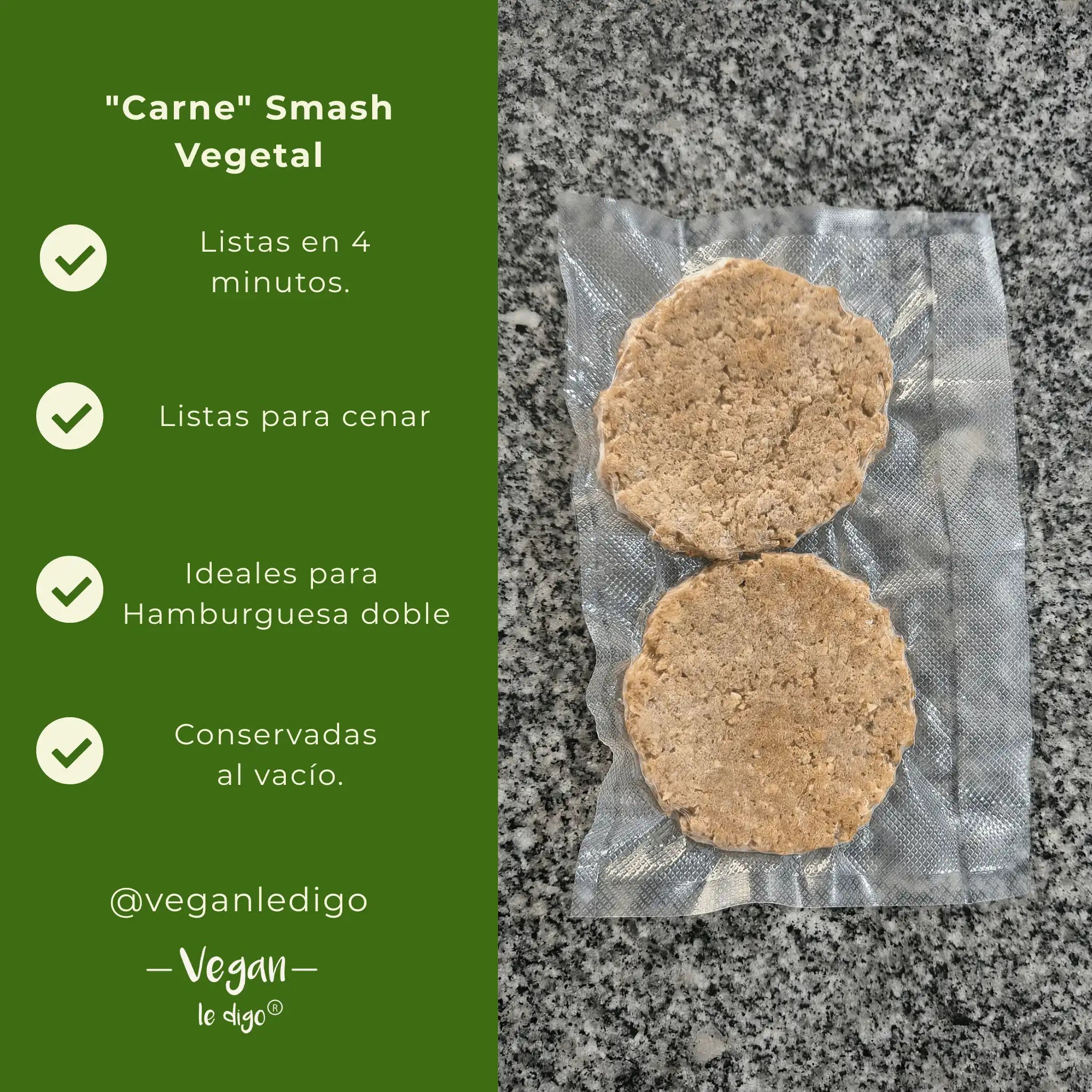 "Carne" Smash Vegetal | Listos para Sartén en 4 Minutos