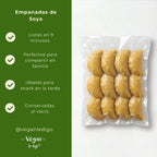 12 Empanadas de Maíz Rellenas de Soya | Antojo Vegano y Listo para Servir
