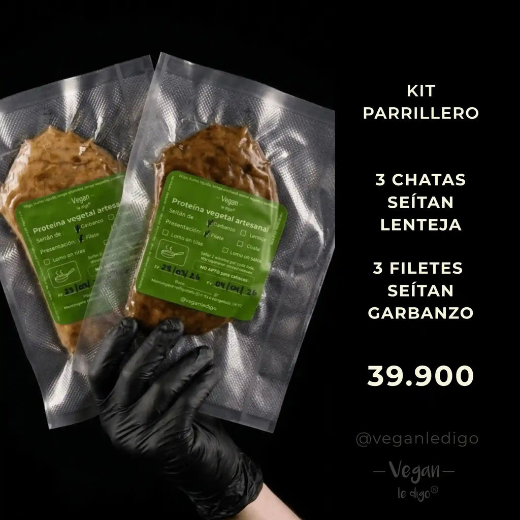 Kit Parrillero Vegano | 3 Filetes de Garbanzo + 3 Chatas de Lenteja